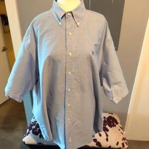 Ralph Lauren Short Sleeve Chambray Shirt Men's Button Down Pinehurst
